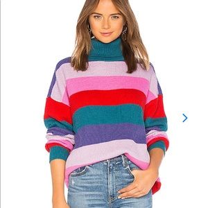 Lovers + Friends Marianne colorblock striped turtleneck sweater